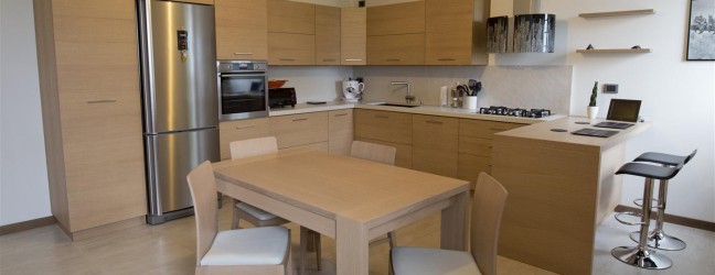 Cucina moderna in rovere spazzolato