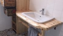 bagno vintage su misura lucidato al naturale 